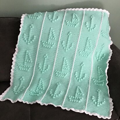 Sailboats and Anchors Baby Blanket