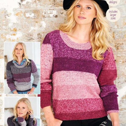 Ladies Sweaters & Mittens in Stylecraft Batik Swirl DK - 9482 - Downloadable PDF