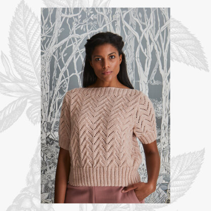 "Megan Boat Neck Jumper" - Jumper Knitting Pattern For Women in Willow & Lark Poetry by Willow & Lark