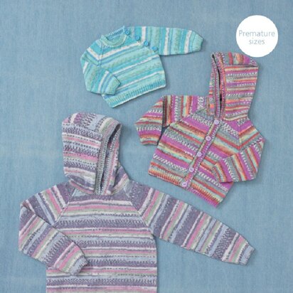 Hooded Jacket and Sweaters in Sirdar Snuggly Baby Crofter 4 Ply - 4662- Downloadable PDF
