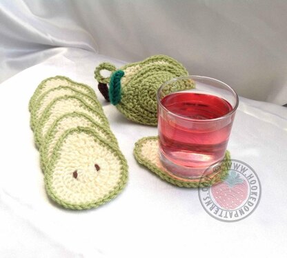 Sliced Pear Coaster Set