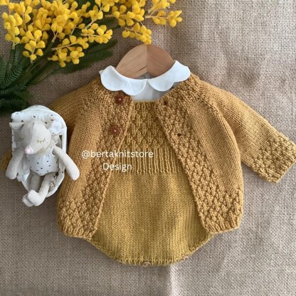 Pineapple Cardigan and Romper