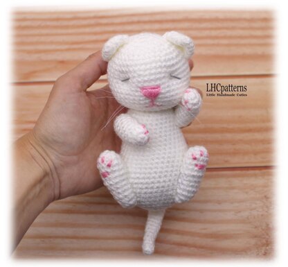 Sleeping Kitten in Cradle Crochet Pattern