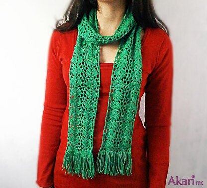 Pyramids lacy fringed scarf_ M16