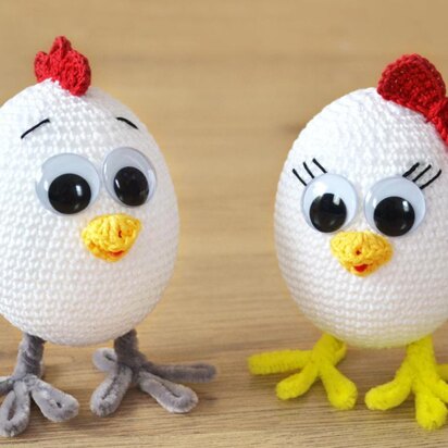 Crochet chicken. Easter ornament. Crochet amigurumi. Baby chicks. Easter project
