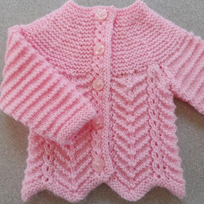 Zigzag baby cardigan