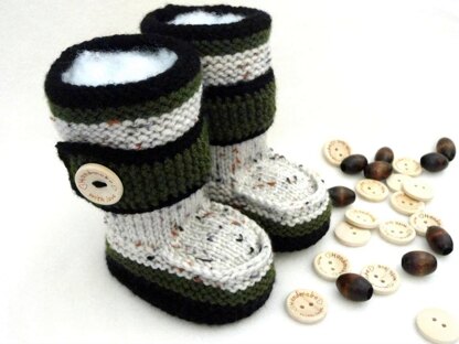 Knitting PATTERN Baby Boy Baby Booties Naveen