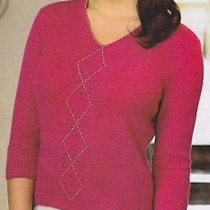 Monte Carlo - beaded argyle sweater - knitting pattern