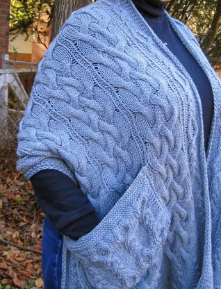 Warm Fantasy Pocket Shawl