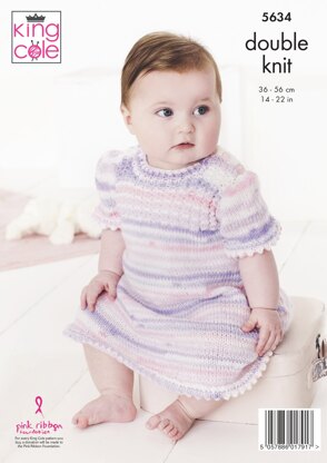 Baby Set Knitted in King Cole DK - 5634 - Downloadable PDF