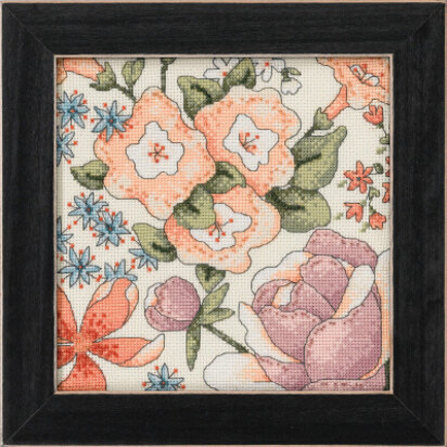 Mill Hill Debbie Mumm Floral Fantasy Floral Yellow 1 Kit Cross Stitch Kit - 7.75in w x 7.75in