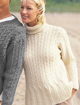 Casual Cables (for her) in Patons Classic Wool Worsted
