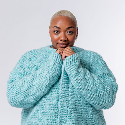 Paintbox Yarns Basket Weave Cardigan (Free)