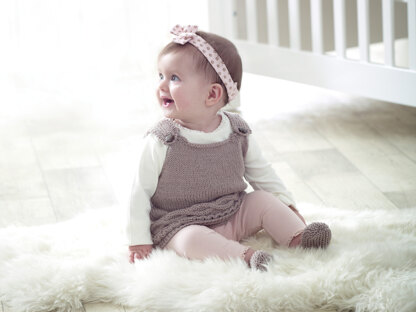 Bo Peep Tiny Paws Pinafore Dress in West Yorkshire Spinners - DBP0109 - Downloadable PDF