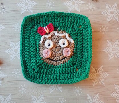 Gingerbread Man Granny Square