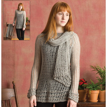 Lacery Pullover in Classic Elite Yarns MountainTop Vail - Downloadable PDF