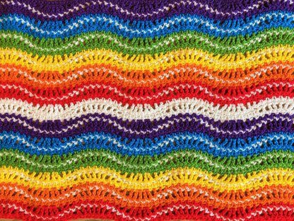 Rainbow ripple Afghan by HueLaVive