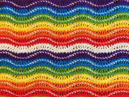 Rainbow ripple Afghan by HueLaVive