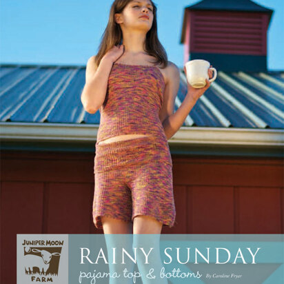 Rainy Sunday Pajama Top & Bottoms in Juniper Moon Farm Findley Dappled - JMF04-07