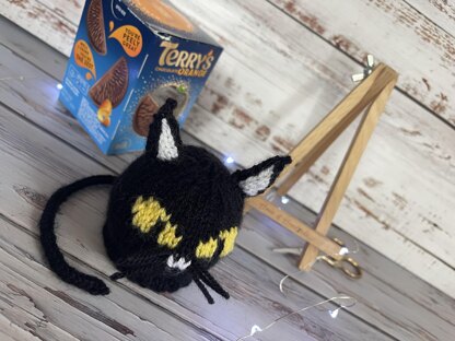 Black Cat Chocolate Orange Cover Knitting Pattern