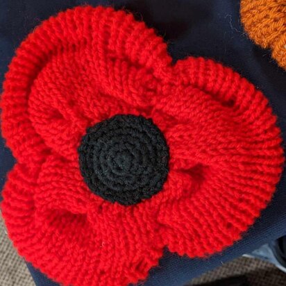 Large Yarn Bombing Poppy