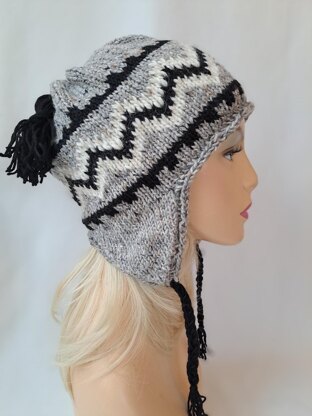 Serpentine Ear Flap Beanie