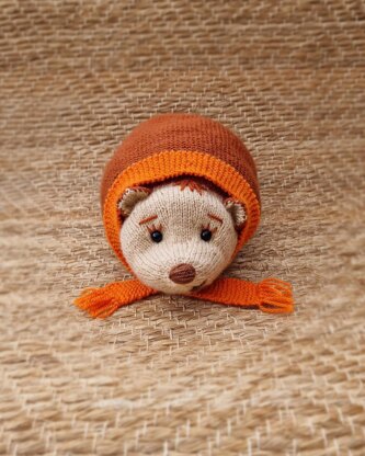 Knitting Pattern DK Autumn Hedgehog Stuffed Toy Gift Charity knit EASY Stuffie (PDF)