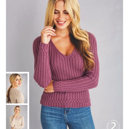 Sara & Chloe Sweaters in Patons Diploma Gold DK - PBN0000-05352 - Downloadable PDF