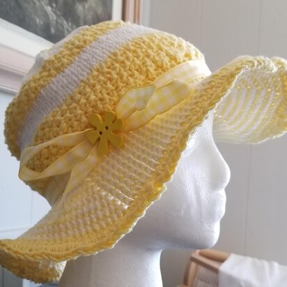 Sassy Sun Hat - knitting pattern