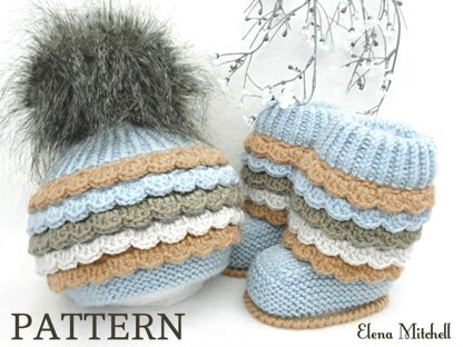 Pattern Knit Crochet Baby Boots Baby Hat