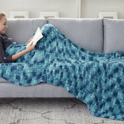 Afghan in Bernat Alize Blanket-EZ - Downloadable PDF