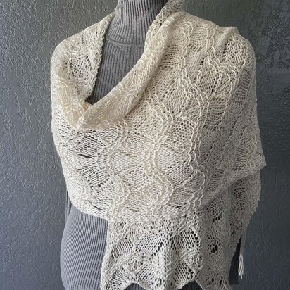 Linked in Lace Wrap - knitting pattern