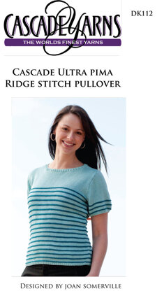 Ridge Stitched Pullover in Cascade Ultra Pima - DK112