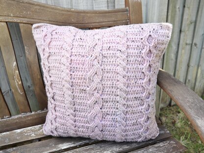 Cosy with Crochet Cables Cushion