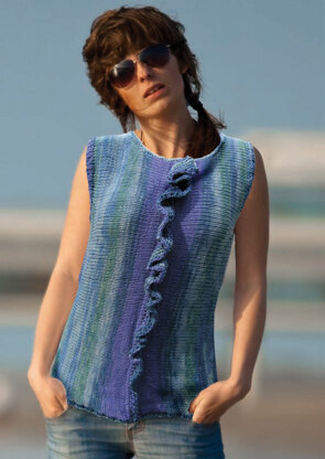 Vertical Ruffle Tank in Knit One Crochet Too Ty-Dy - 1762 - Downloadable PDF