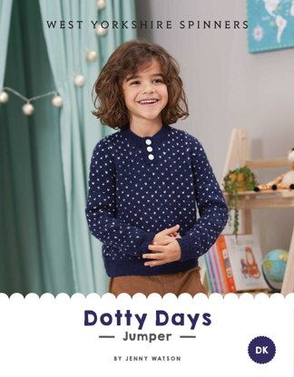 Dotty Days Jumper in West Yorkshire Spinners Bo Peep Luxury Baby DK - DBP0222 - Downloadable PDF