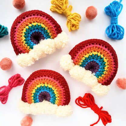 Brighten Your Day Crochet Rainbow Stuffie