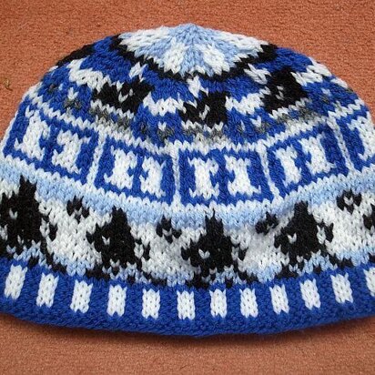 Ice hockey baby beanie - knitting pattern