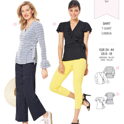 Burda Style Misses' Wrap Top B6331 - Paper Pattern, Size 8-18