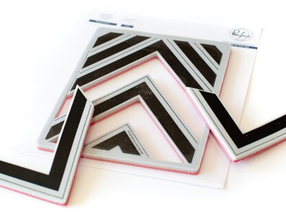Pinkfresh Studio Cling Rubber Background Stamp Set A2 - Chevron