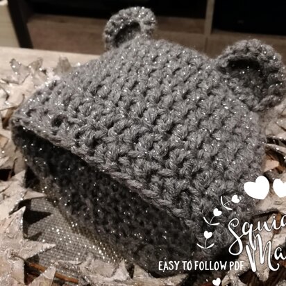 Baby Bear Crochet Hat