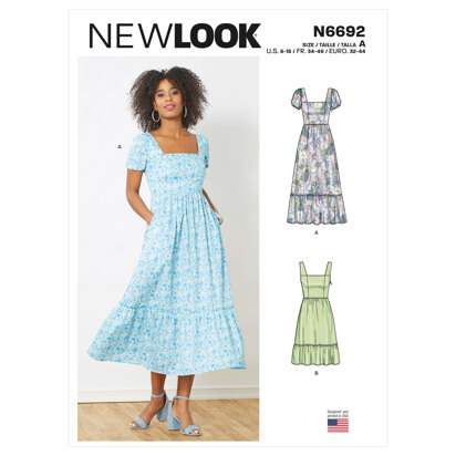 New Look N6692 Misses' Dresses N6692 - Paper Pattern, Size A (6-8-10-12-14-16-18)