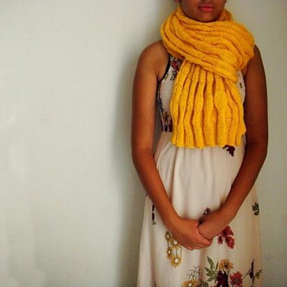 Yellow Textured Scarf