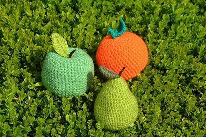Fruit Crochet Pattern, Fruit Amigurumi: Apple Crochet Pattern, Pear Crochet Pattern, Orange Crochet Pattern