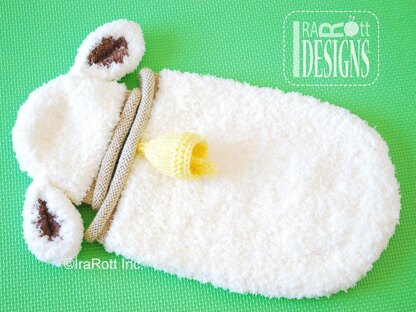 Baa-Baa Baby Lamb Knit Baby Hat Set