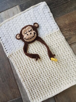 Monkey Applique Blanket