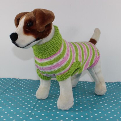 Dog Candy Stripe Sweater Coat