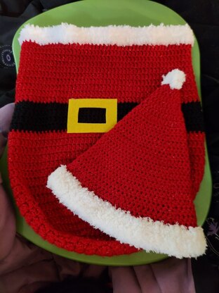 Santa hat with baby cocoon