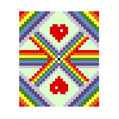 Rainbow Kiss Graphghan Chart & written colour changes