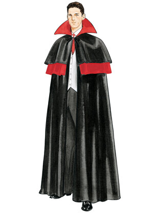McCall's Misses'/Men's/Teen Boys' Lined & Unlined Cape Costumes M4139 - Paper Pattern Size All Size